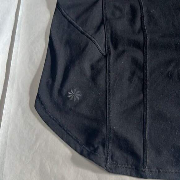 Athleta Black Short Sleeve Keyhole Back Activewear Top XXS - Picture 4 of 7